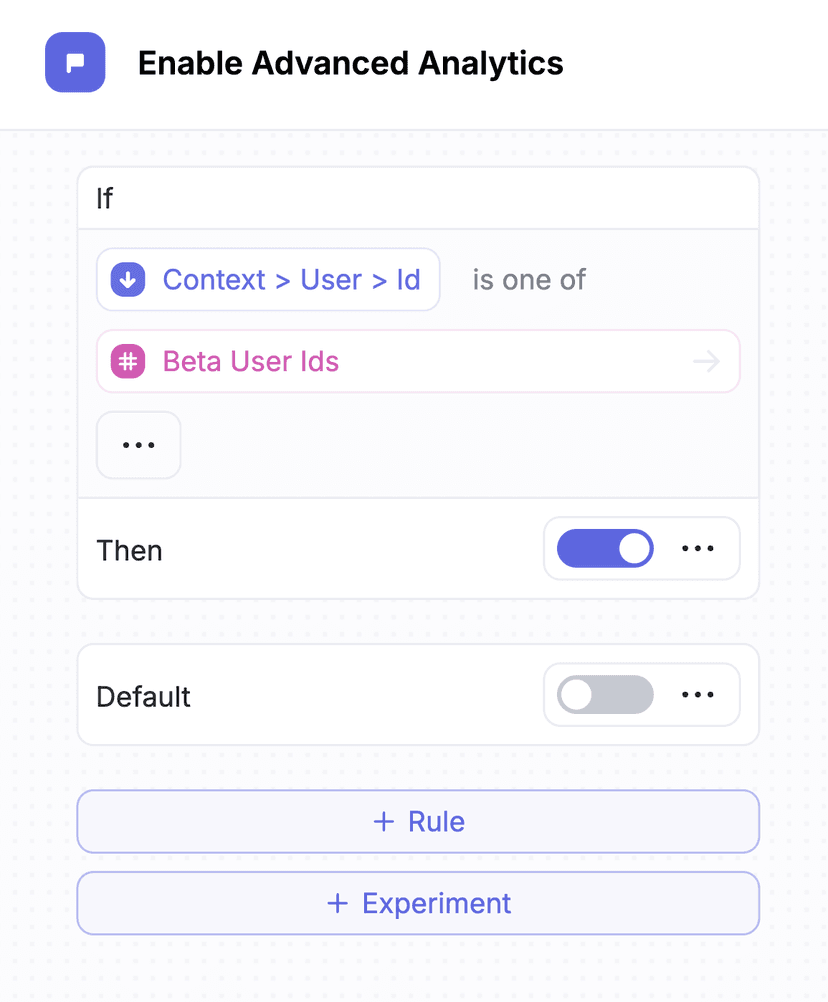 Feature flags example